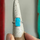 Bluebird Turquoise Rectangle Ring in size 8