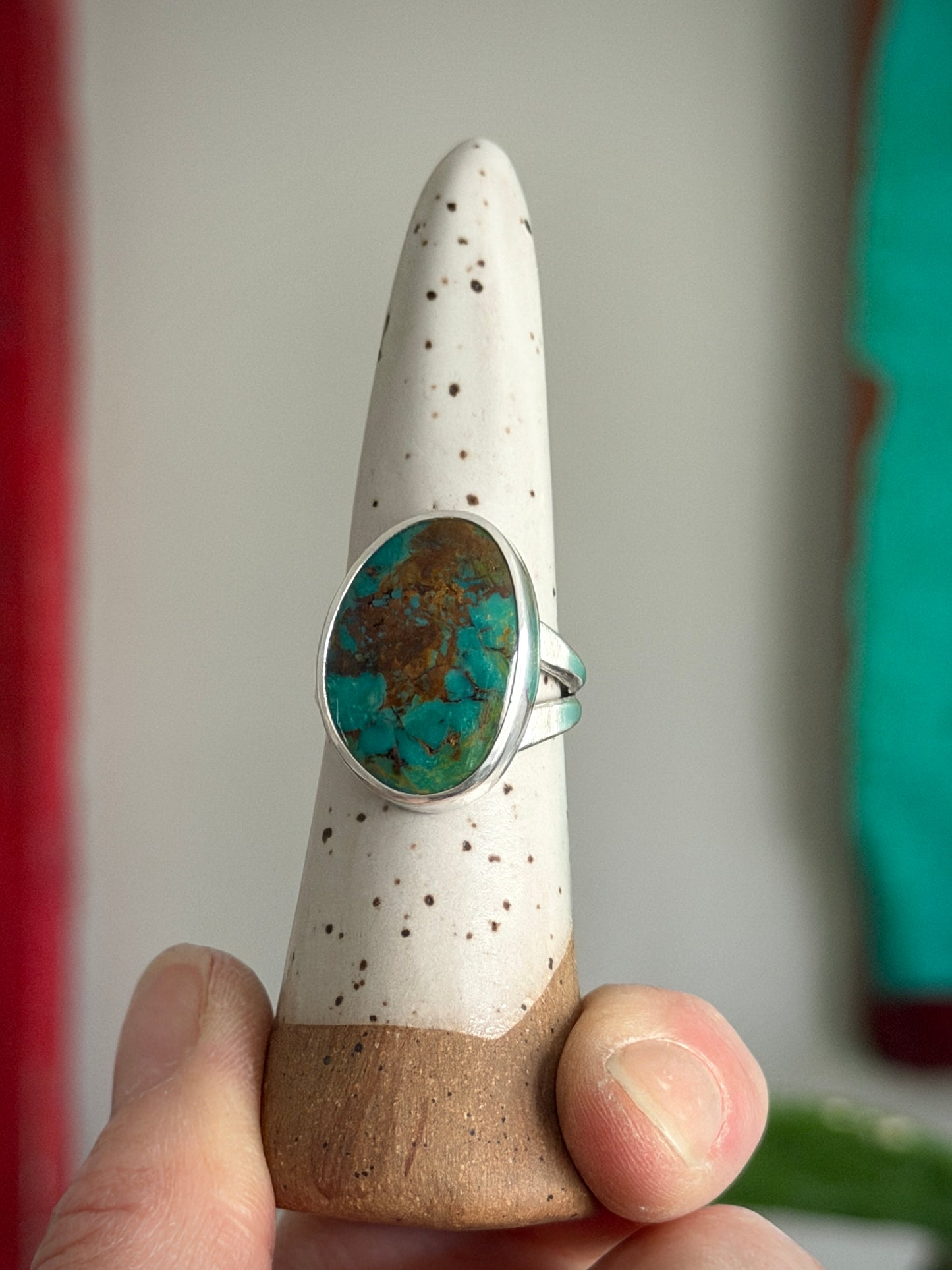 Rising Phoenix Turquoise Ring in size 8.5