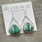 Desert Bloom Variscite Teardrop Hoops v3