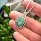 Royston Turquoise Framed Pendant in green and brown