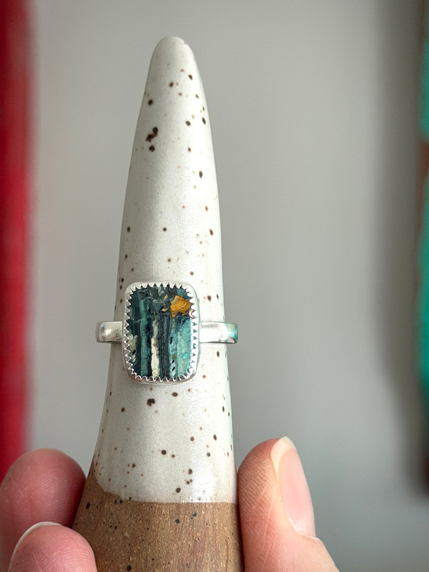 Mystic Sage Variscite Ring size 8.5
