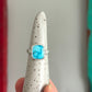 Bluebird Turquoise Square Ring size 5.75