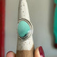 Desert Bloom Variscite Art Deco Ring size 8.75