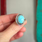 Thunderbird Turquoise Art Deco Ring size 8.75