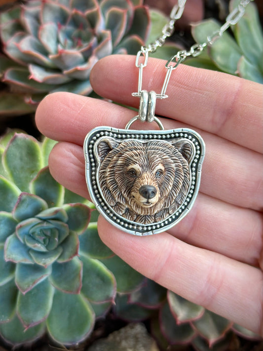 Laura Mears Bear Face Pendant