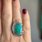 Kingman Turquoise Funky Ring size 8.25
