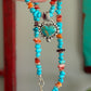 Starry Heart Turquoise and Spiny Oyster Necklace