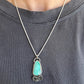 Natural Kingman Turquoise Double Flower Pendant