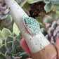 Nautilus Variscite Ring size 8.75 Swirl Flower Band