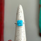 Bluebird Turquoise Square Twist Ring in size 6
