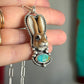 Laura Mears Bunny Pendant with Easter Blue Turquoise + Succulents