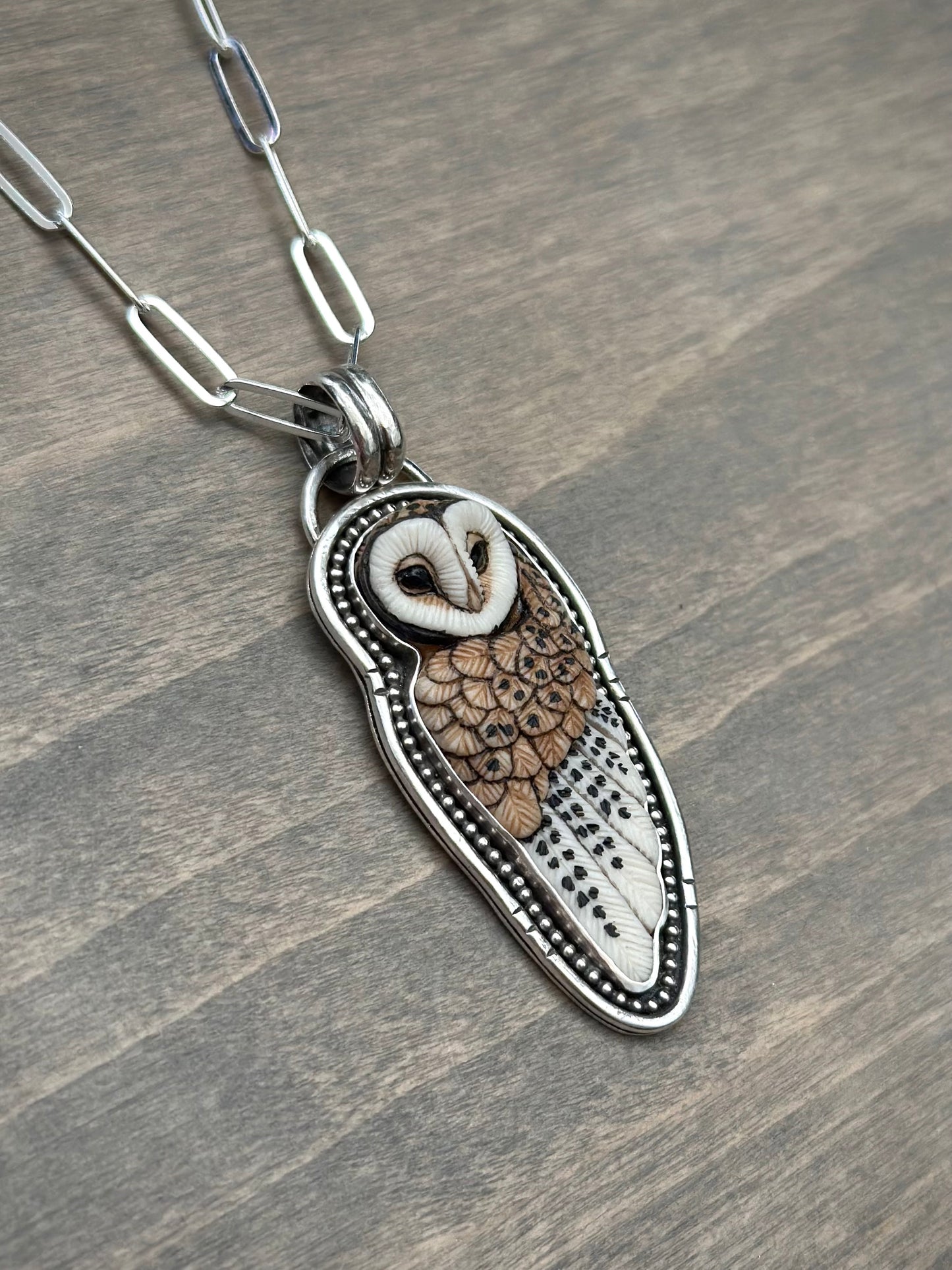 Laura Mears Full Owl Pendant