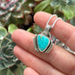 Fox Turquoise Art Deco Pendant in Blue v1