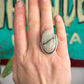 Ivory Desert Bloom Variscite Ring Art Deco in size 8