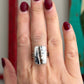 White Buffalo Rectangle Ring size 9