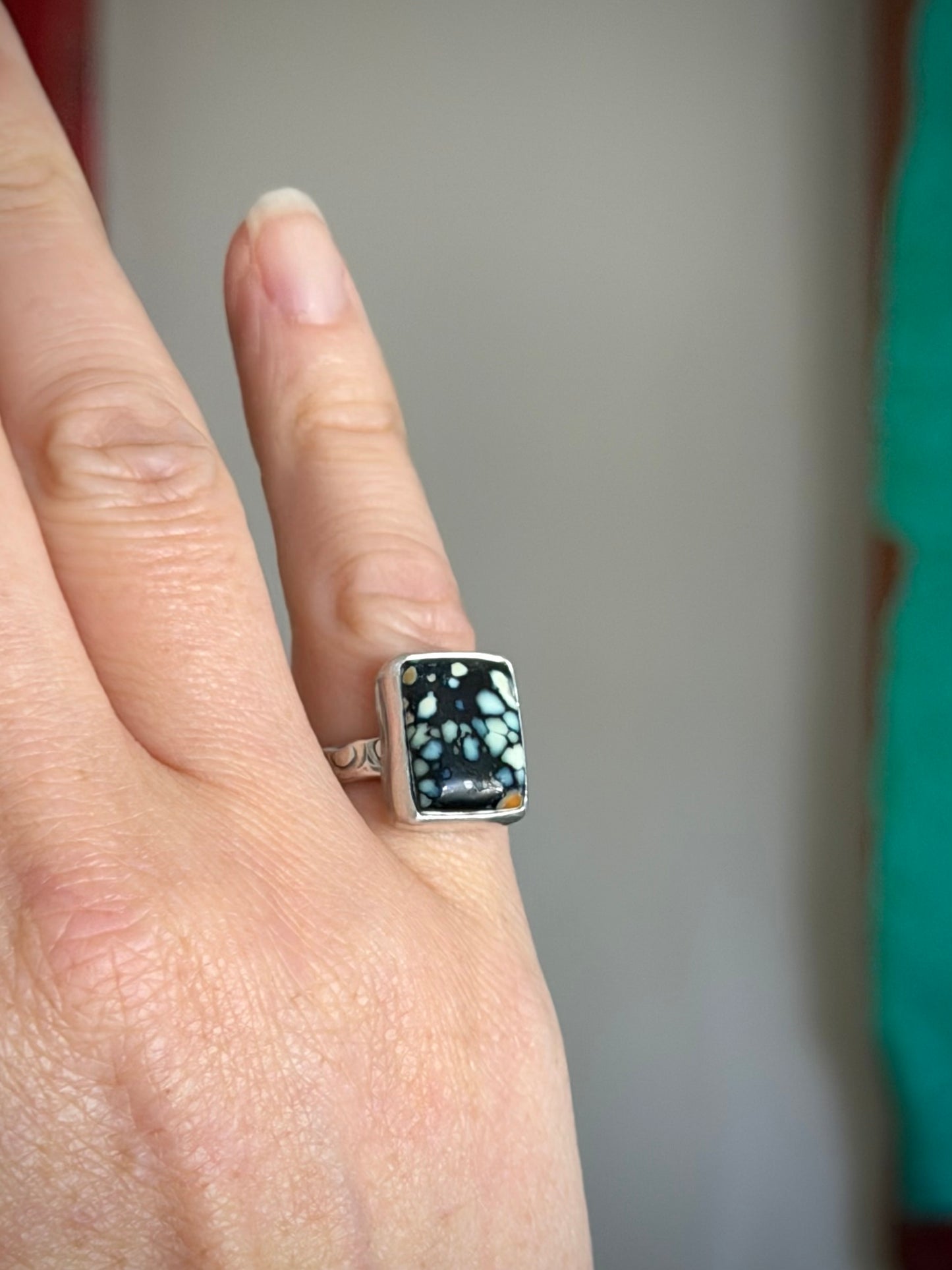 Kaleidoscope Variscite Ring in size 5