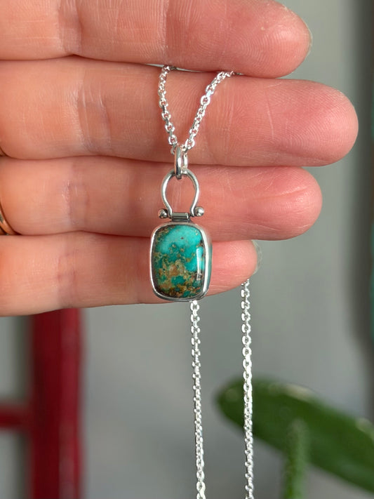 Patagonia Turquoise Little Pinned Hinge Necklace in Blue-Green