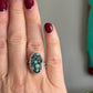 Calypso Variscite Ring Fleur Band size 7.5
