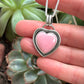 Pink Conch Shell Heart Pendant