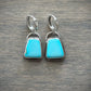 Emerald Valley Turquoise Huggie Hoop Earrings no. 2