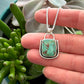 Royston Turquoise Framed Pendant in green and brown