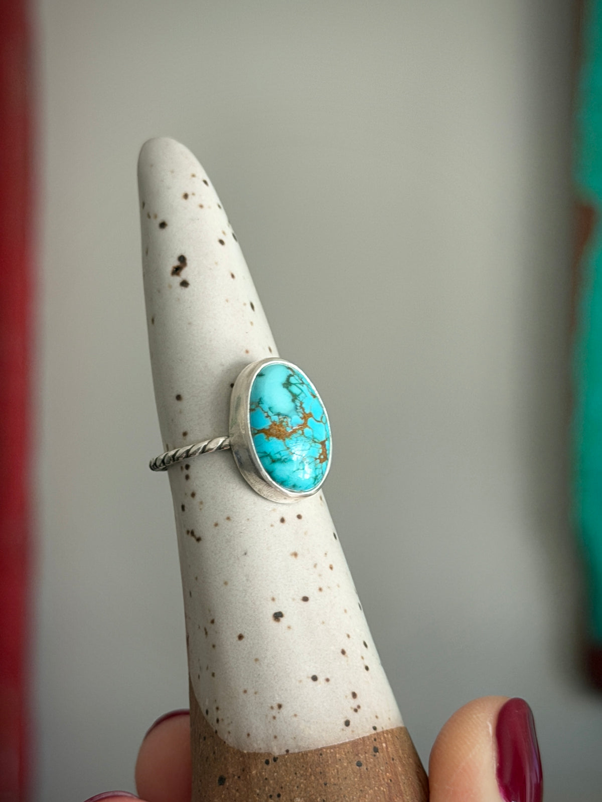 Sierra Nevada Turquoise Ring Twist Band size 6.5