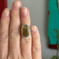 Royston Ribbon Turquoise Ring in size 4.5 STAMPED BAND