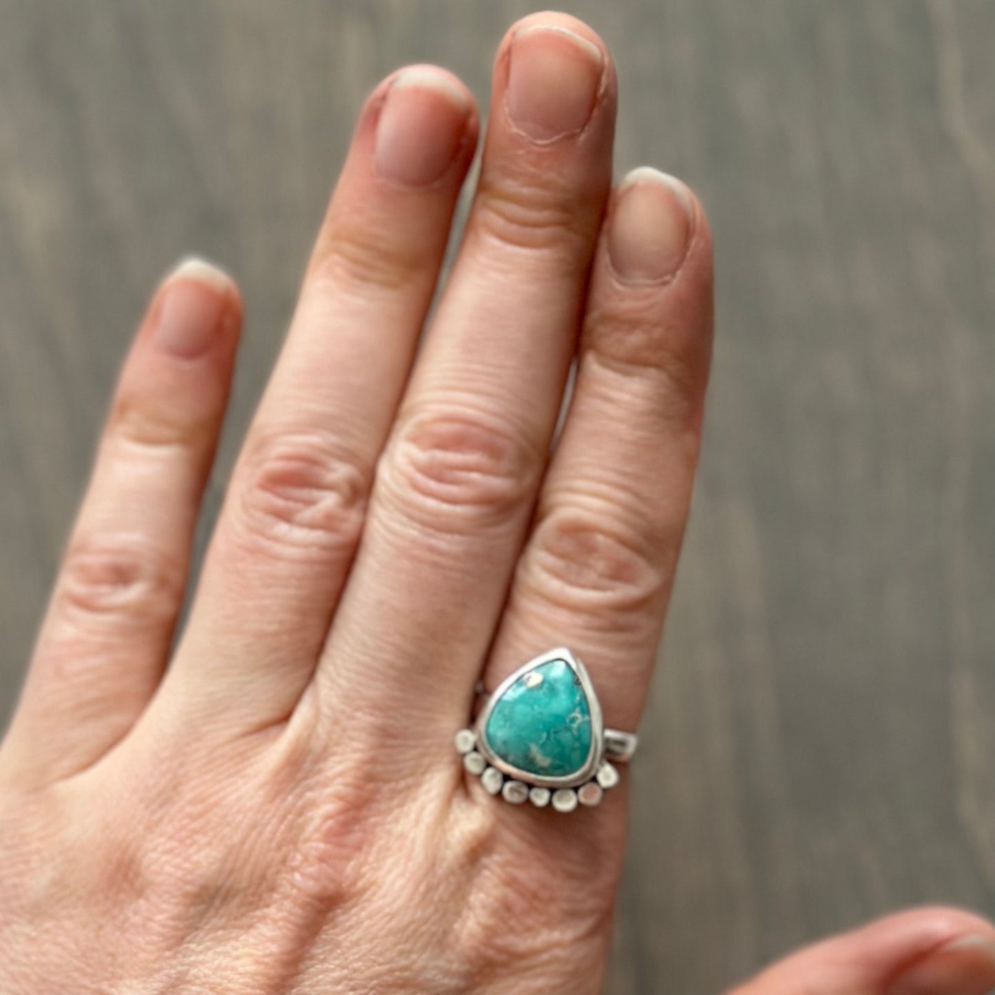 White Water Turquoise Ring size 8.5