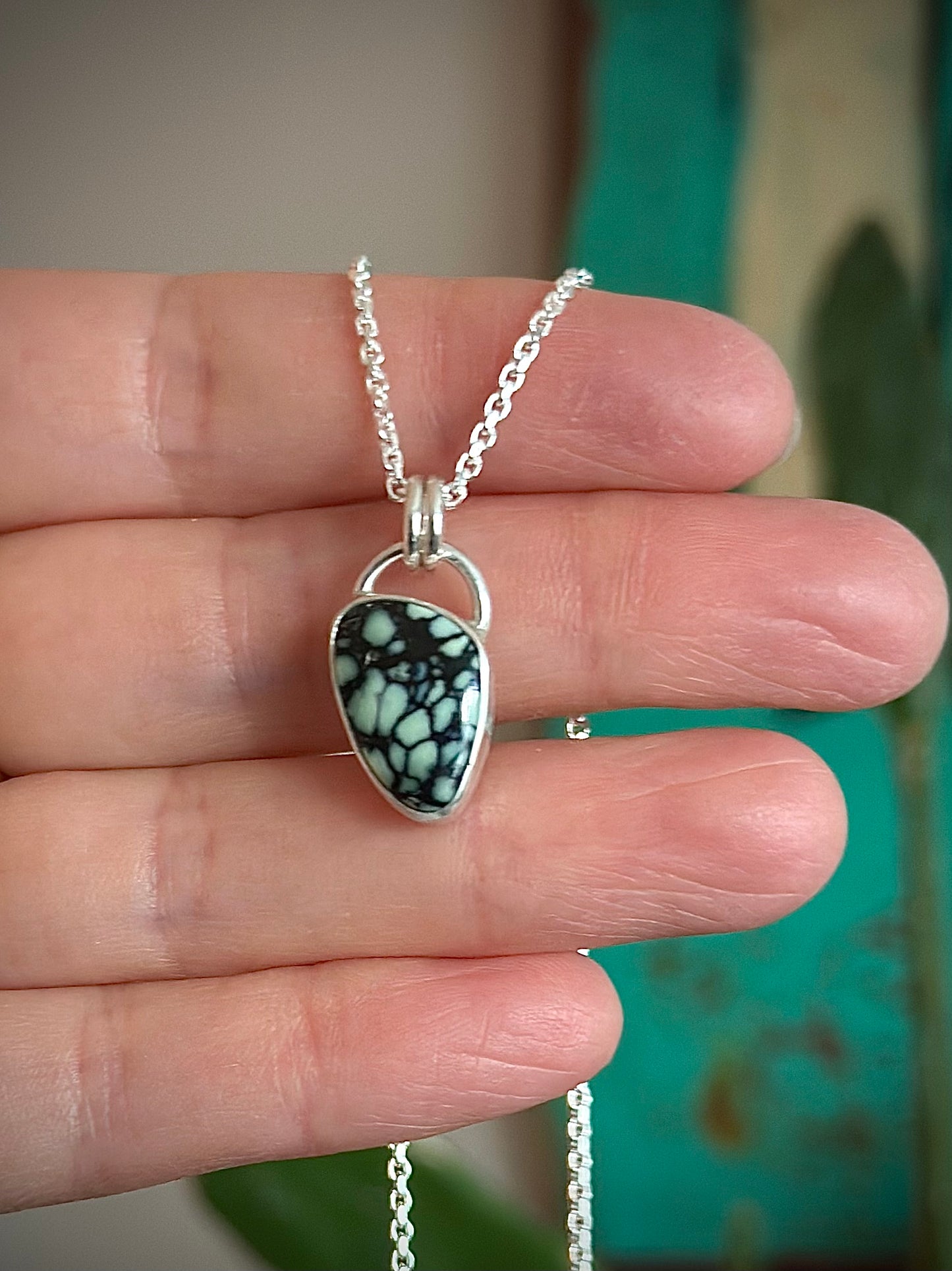 Blueboy Variscite Black + Mint Pendant