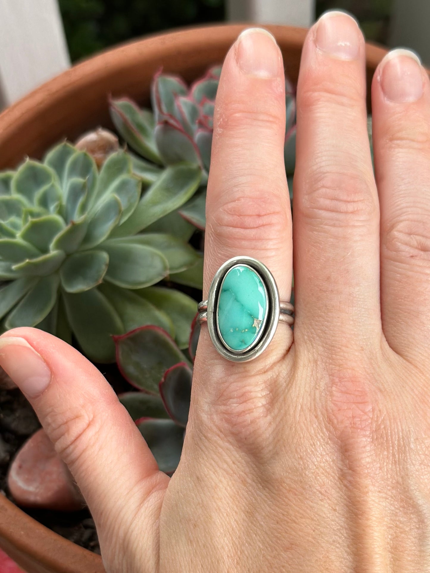 Fox Turquoise Ring in size 9.75