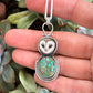 Catalina Turquoise + Laura Mears Owl Face Pendant