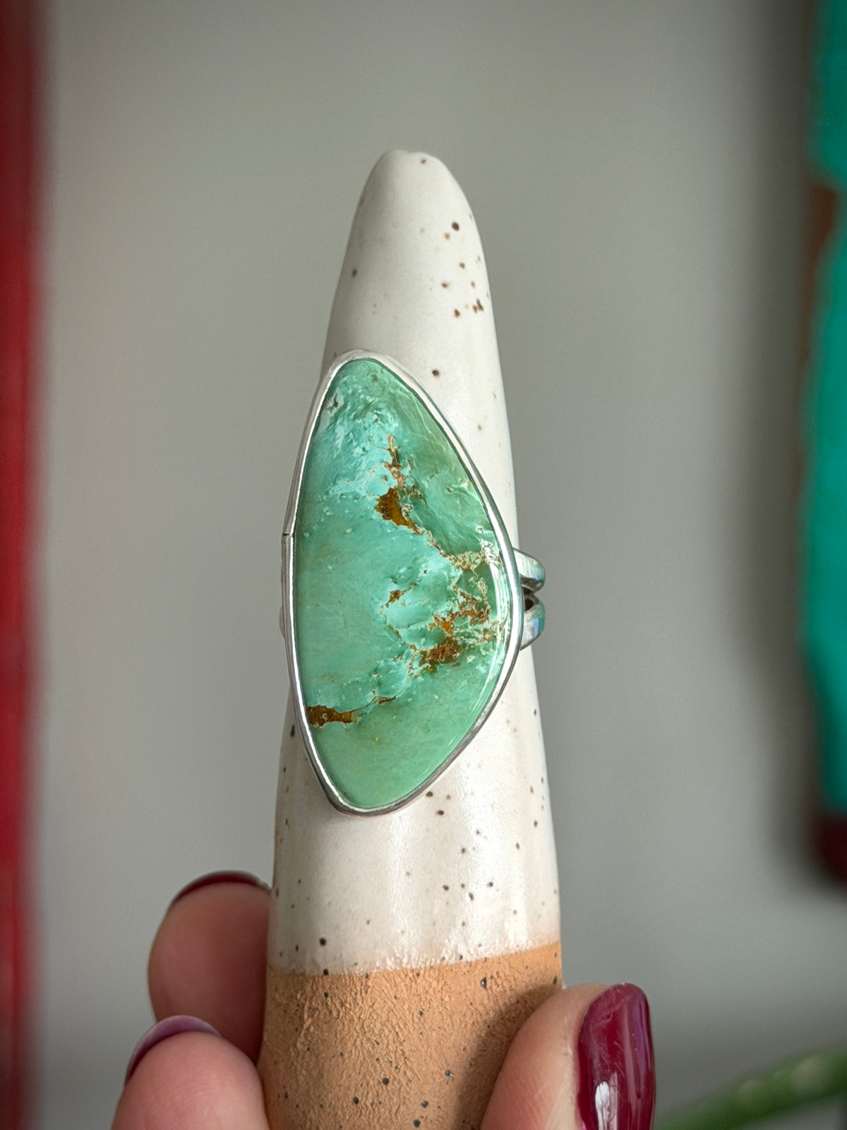 Fox Turquoise Ring size 10.75