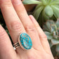 Catalina Turquoise Ring in Webbed Blue in size 8.5