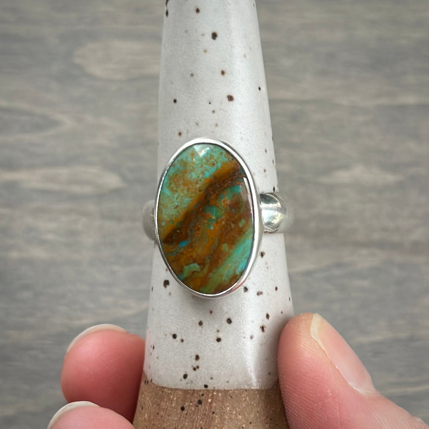 Rising Phoenix Turquoise Ring in size 9.5