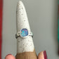 Coober Pedy Opal Ring Square size 9.25 STAMPED BAND