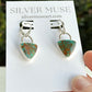 Rising Phoenix Turquoise Trillion Leverback Earrings