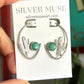 Emerald Valley Turquoise Cactus Hoop Stud Earrings v2