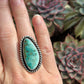 Fox Turquoise Chunky Twist Ring in size 7.25
