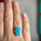 Bluebird Turquoise Rectangle Ring in size 8