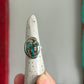 Morenci 2 Turquoise Ring with Pyrite size 6.25