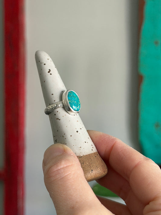 Patagonia Turquoise Oval Ring in size 6.5