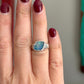 Coober Pedy Opal Ring Diamond Shape size 6.75 STAMPED BAND
