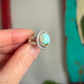 Thunderbird Turquoise Art Deco Ring size 6.25