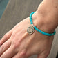 Blue Ridge Turquoise Bracelet with Layered Heart 6-7 inch