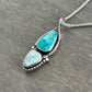 Fox Turquoise + Emerald Basin Variscite Wishbone Pendant