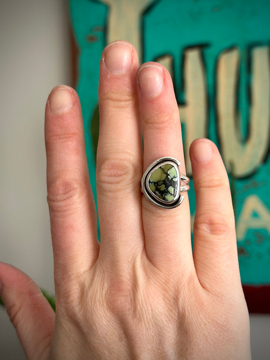 Nautilus Variscite Ring in size 6.5