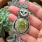 Desert Bloom Variscite Laura Mears Owl Pendant Necklace