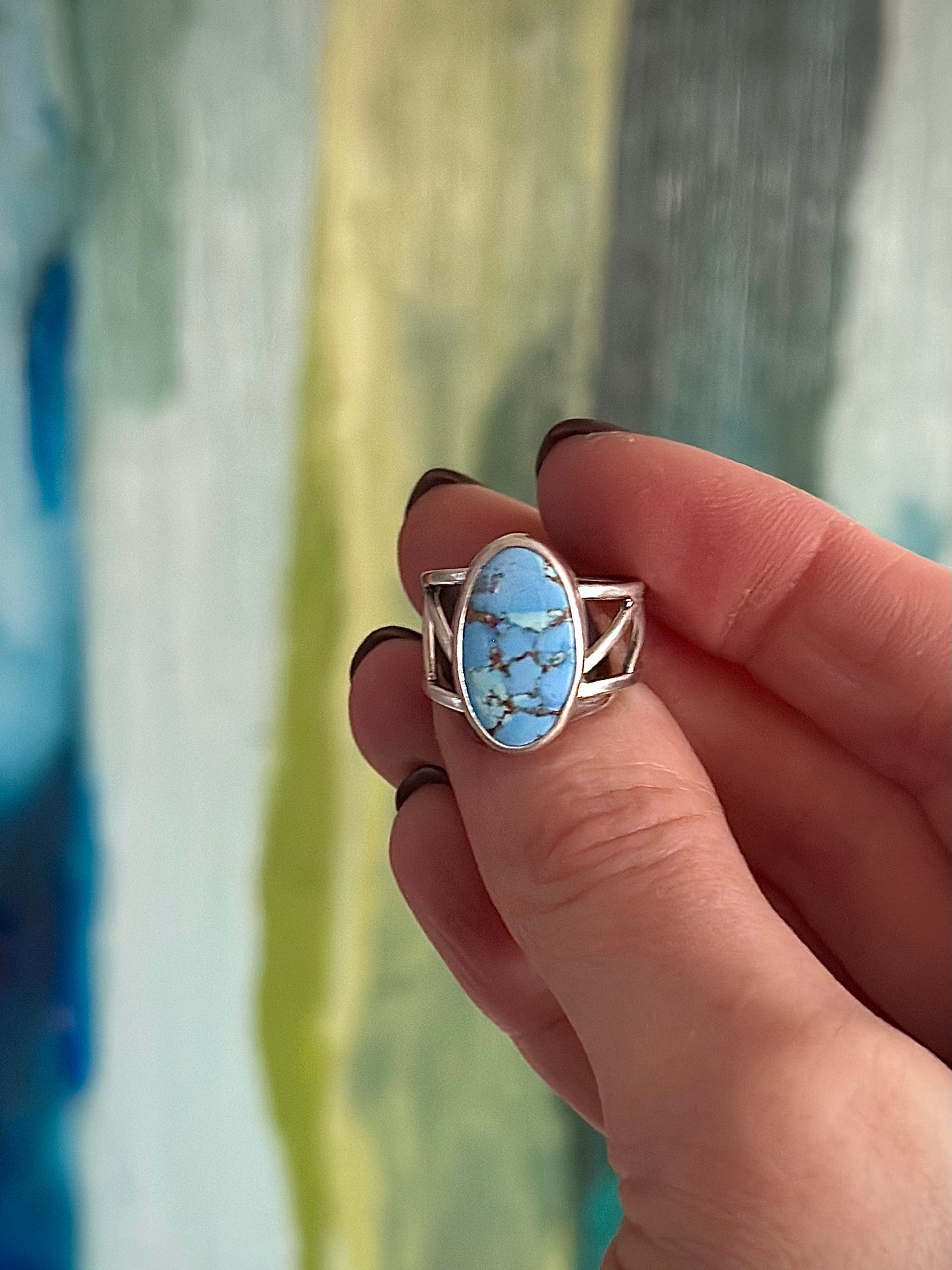 Golden Hills Turquoise Ring size 6.75