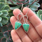 Emerald Valley Turquoise Triangle Earrings in Green