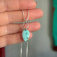 Royston Royal Blue Turquoise Hinge Necklace in Pale Blue v5